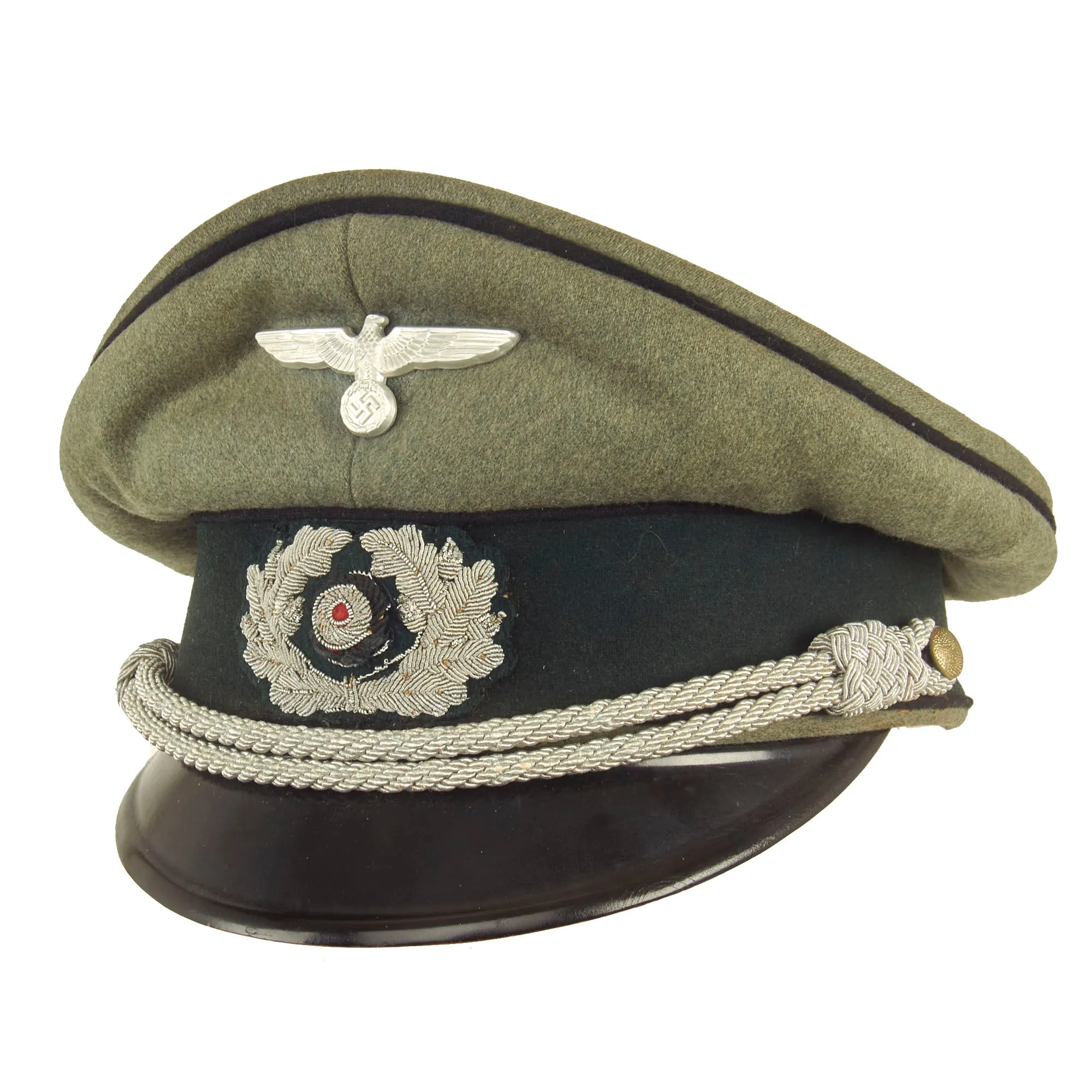 Original German WWII Army Heer Pioneer Officer Schirmmütze Visor Cap - 58cm