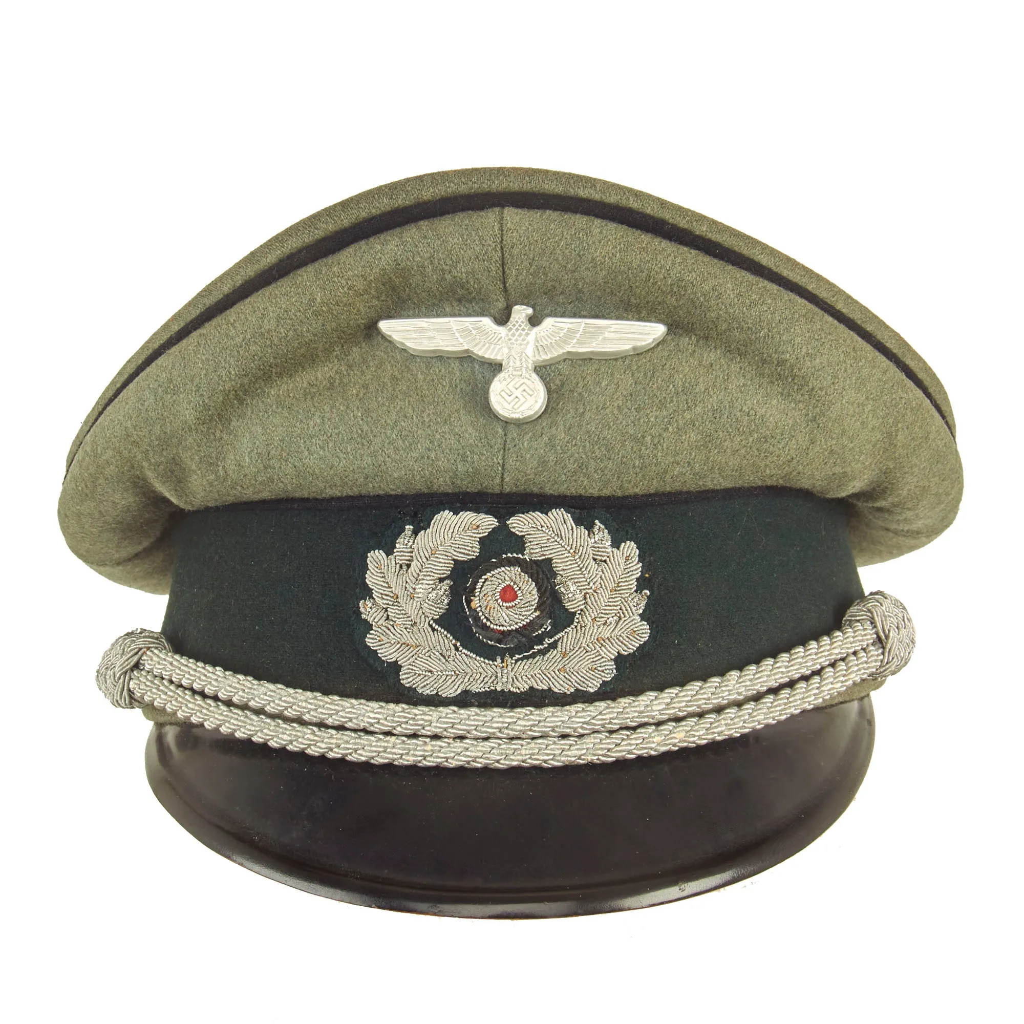 Original German WWII Army Heer Pioneer Officer Schirmmütze Visor Cap - 58cm