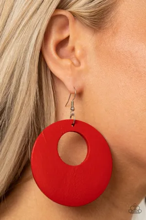 Paparazzi Earring ~ Island Hop - Red