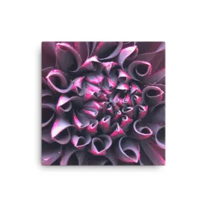"Even in Darkness there is still light" Purple Flower Canvas