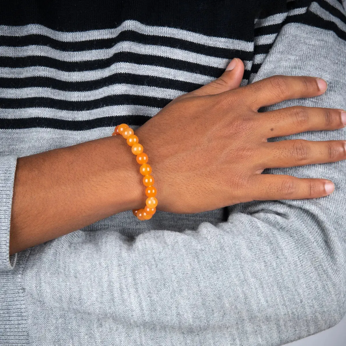 Red Aventurine Bracelet - 2.5 Inches | Red Aventurine Gemstone Bracelet/ Crystal Jewellery for Men & Women