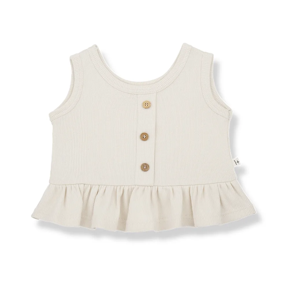 Rita Sleeveless Blouse, Off-White