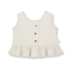 Rita Sleeveless Blouse, Off-White