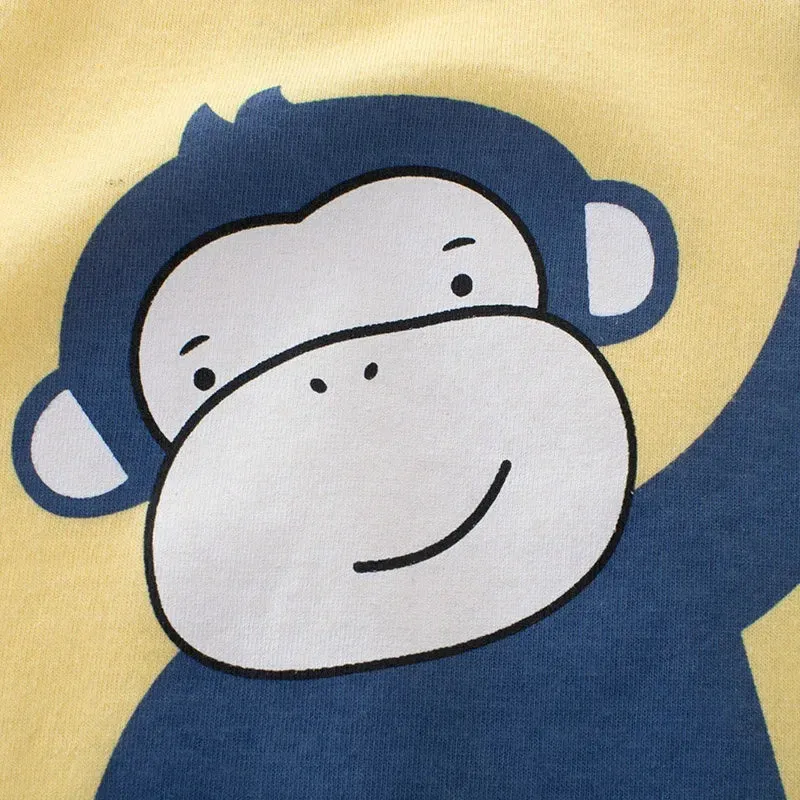 Summer Cartoon Elephant T Shirt Boys Girls Animals Short Sleeve O-Neck T-Shirts Kids Clothes Toddler Cotton Tops