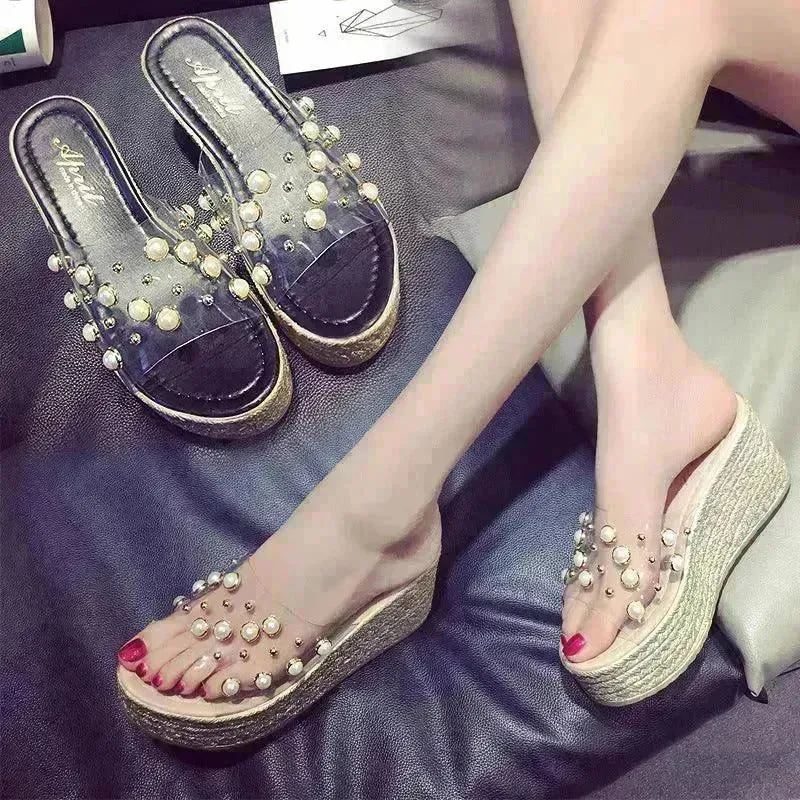 Summer Korean Style Thick-soled Wedge Slippers