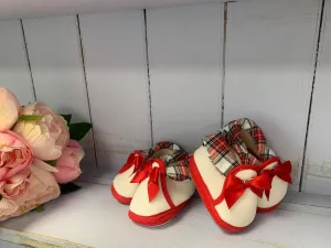 Tartan And White Slipper