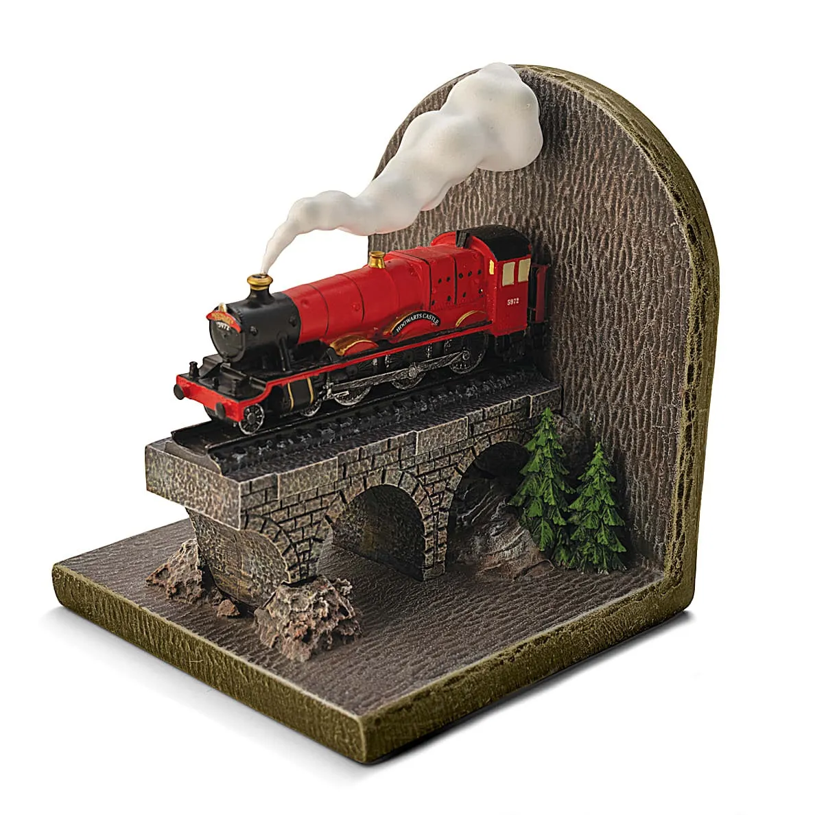 The Bradford Exchange HARRY POTTER The Journey to HOGWARTS Bookend Collection Issue #1: 'Steam Locomotive' Officially Licensed Illuminated 5-Inches