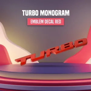 Turbo Logo - Emblem | Decal | Monogram - Red