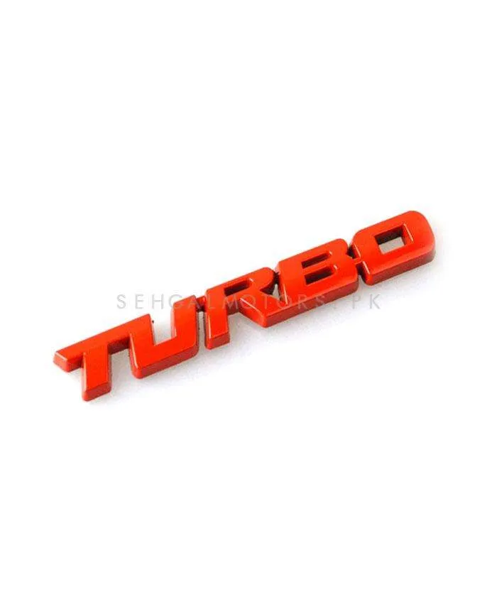 Turbo Logo - Emblem | Decal | Monogram - Red