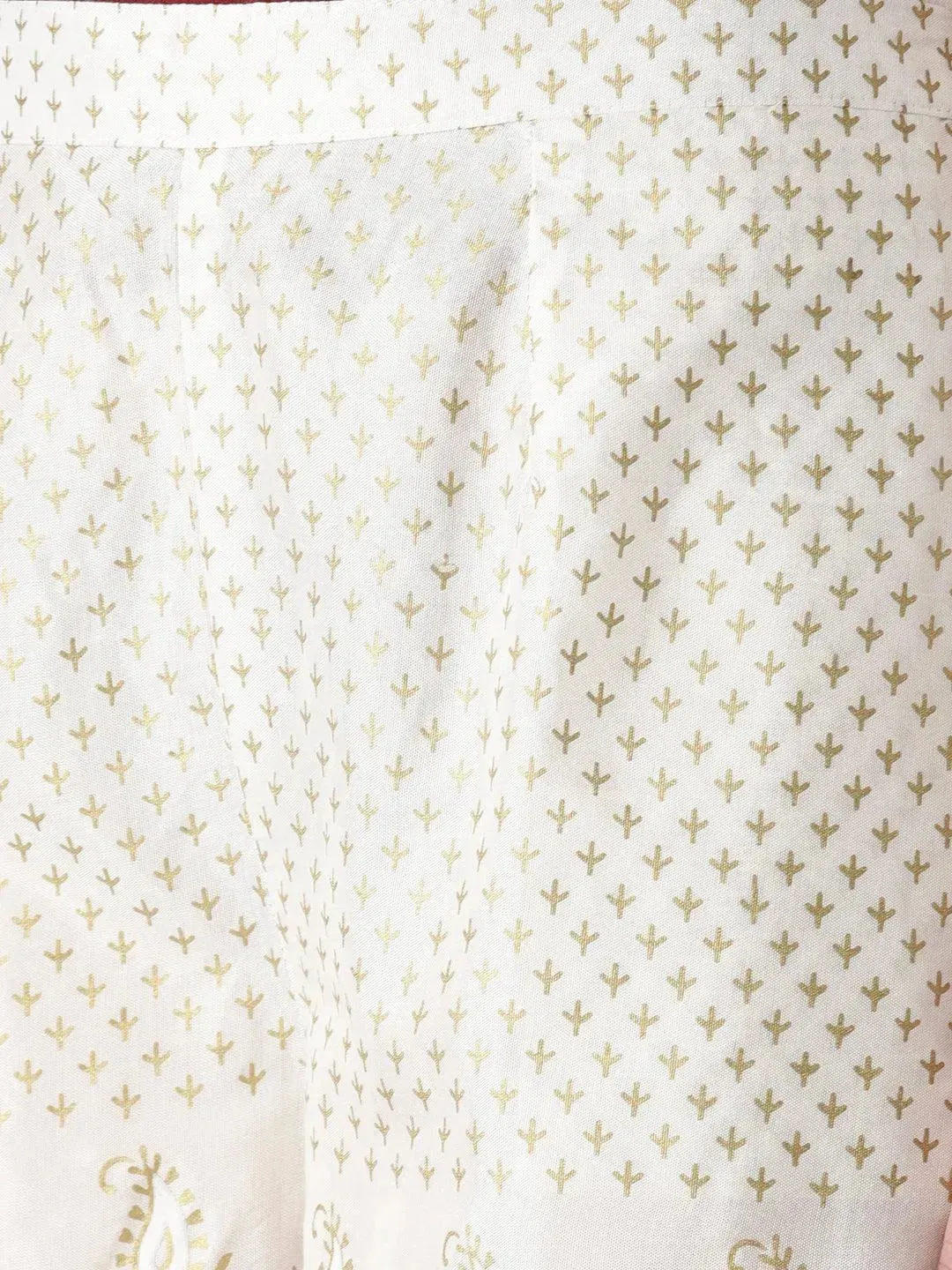 White Printed Polyester Palazzos