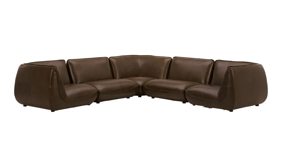 Zeppelin Modular Sectional | Toasted Hickory Leather